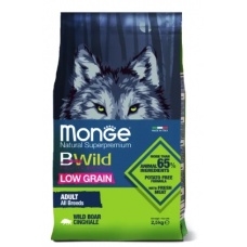 Monge Dog BWild LOW GRAIN низкозерновой корм из мяса дикого кабана для взрослых собак всех пород